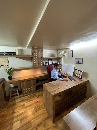 Consultation room inside Dr. Nitin's Physiotherapy Clinic